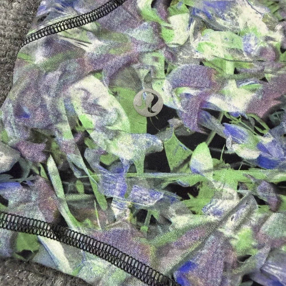 Lululemon Fast And Free Short Womens Size 10 Rabid Flourish Multi Nulux Biker